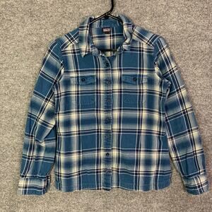 Patagonia Women’s Sz 6 Fjord‎ Plaid Flannel Button Front Organic Cotton